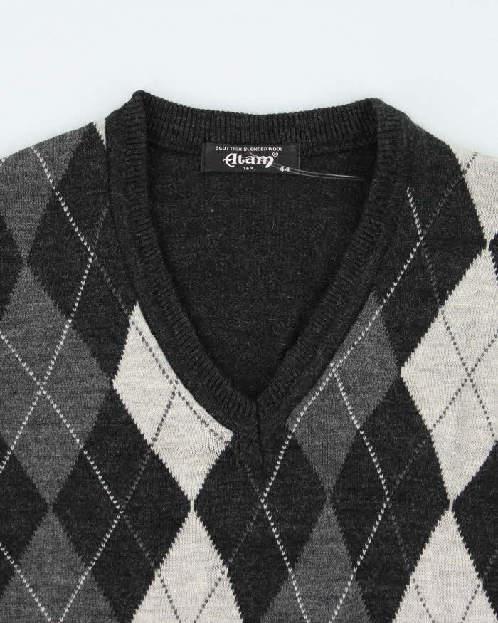 Vintage Atam Wool Argyle Tank Knit - M
