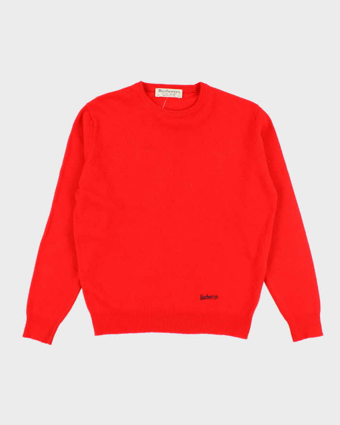 Vintage 90's Burberry Lambswool Knit Jumper - M