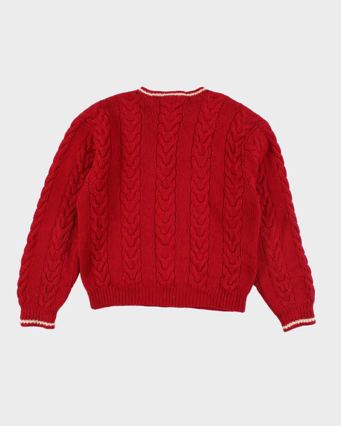 Vintage 90's Calvin Klein Chunky Cable Knit Jumper - M