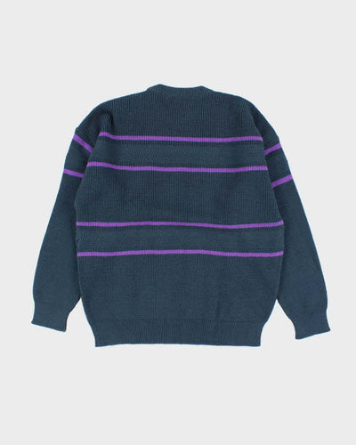 Vintage 90's Fila Striped Chunky Knit Jumper - XXL