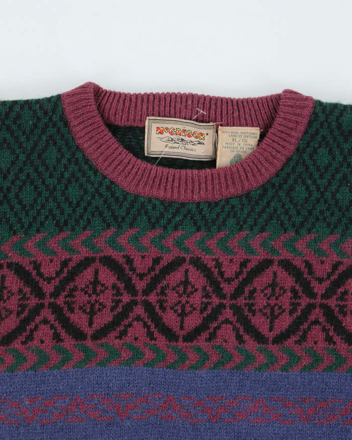 Vintage McGregor Wool Chunky Knit Jumper - XL