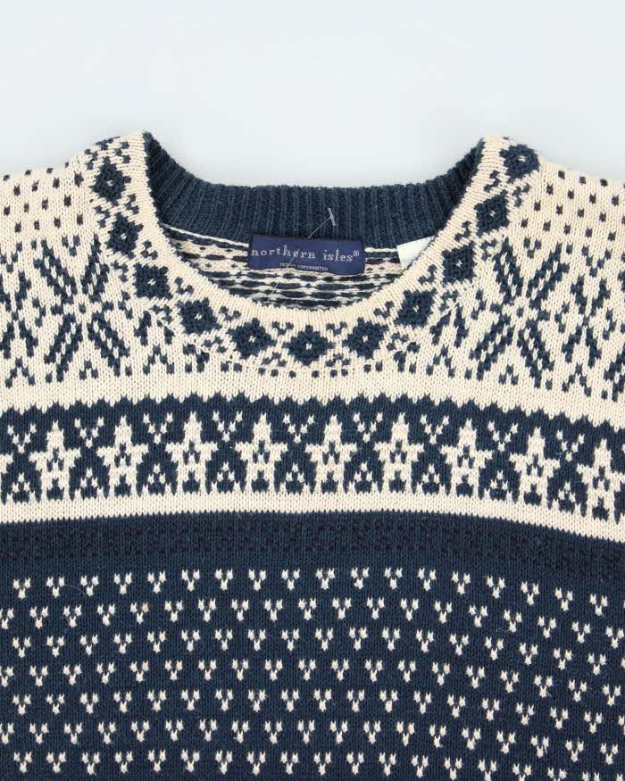 Vintage Northern Isle Wool Blend Knit Jumper - XL