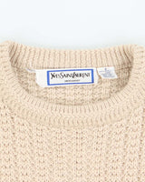 Vintage Yves Saint Laurent Wool Chunky Knit Jumper - S