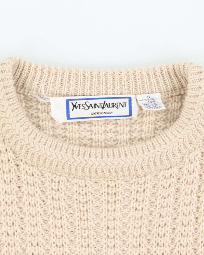 Vintage Yves Saint Laurent Wool Chunky Knit Jumper - S