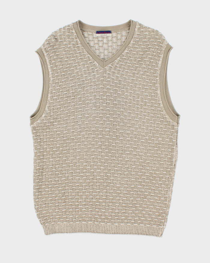 Vintage 2000's Casa Moda Patterned Tank Knit Jumper - L