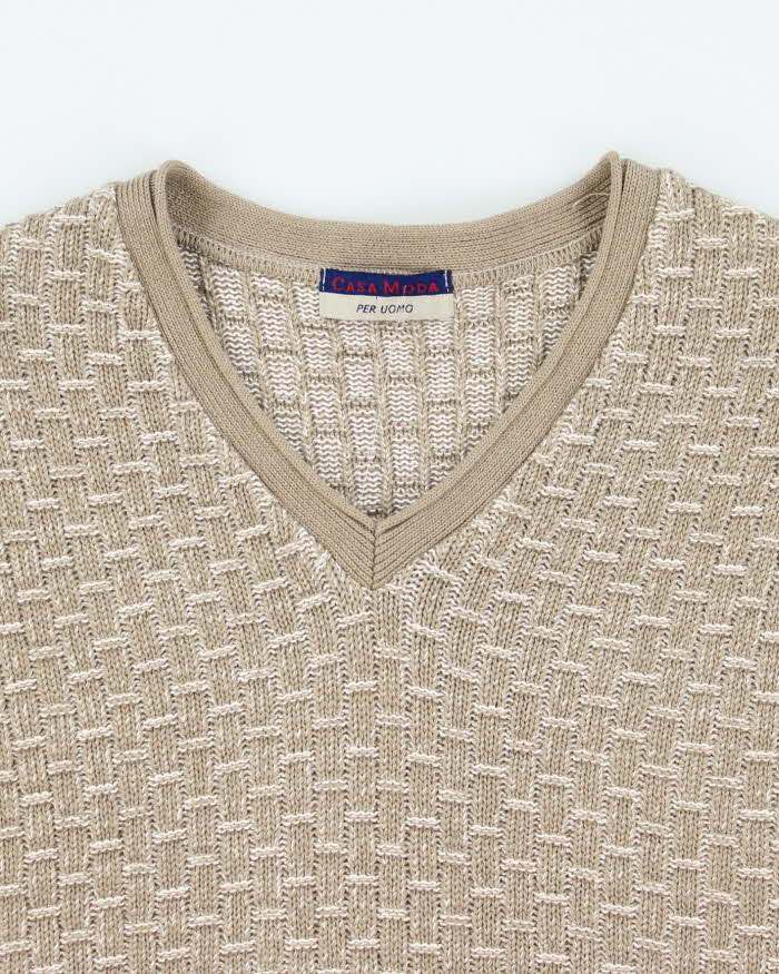 Vintage 2000's Casa Moda Patterned Tank Knit Jumper - L