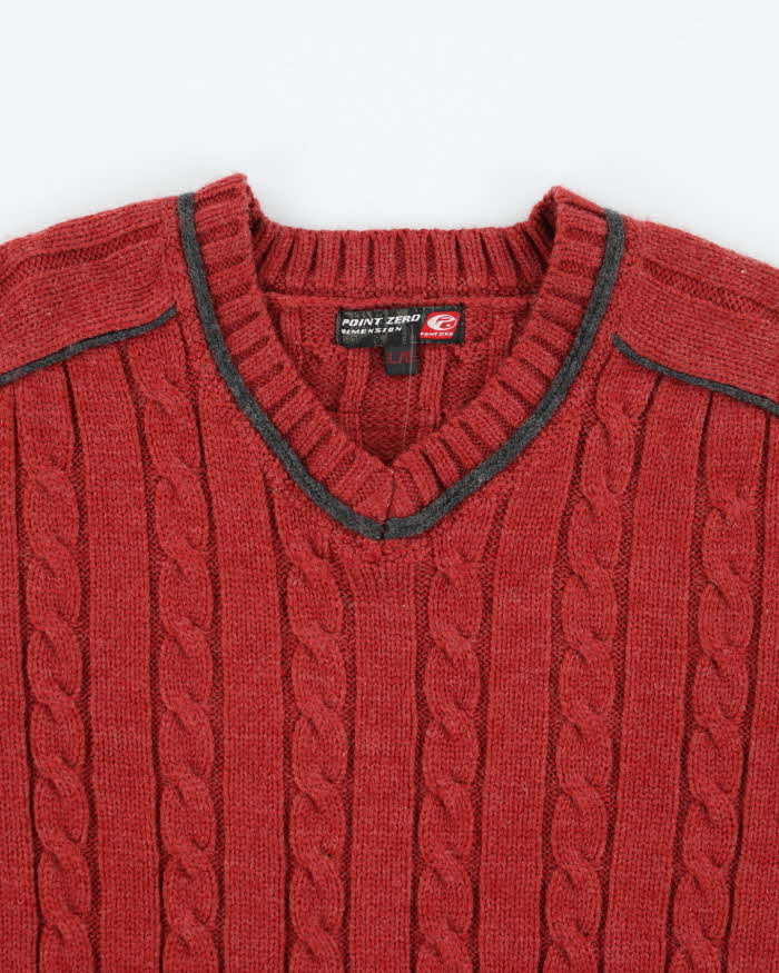 Vintage Point Zero Heavyweight Chunky Knit Jumper - L