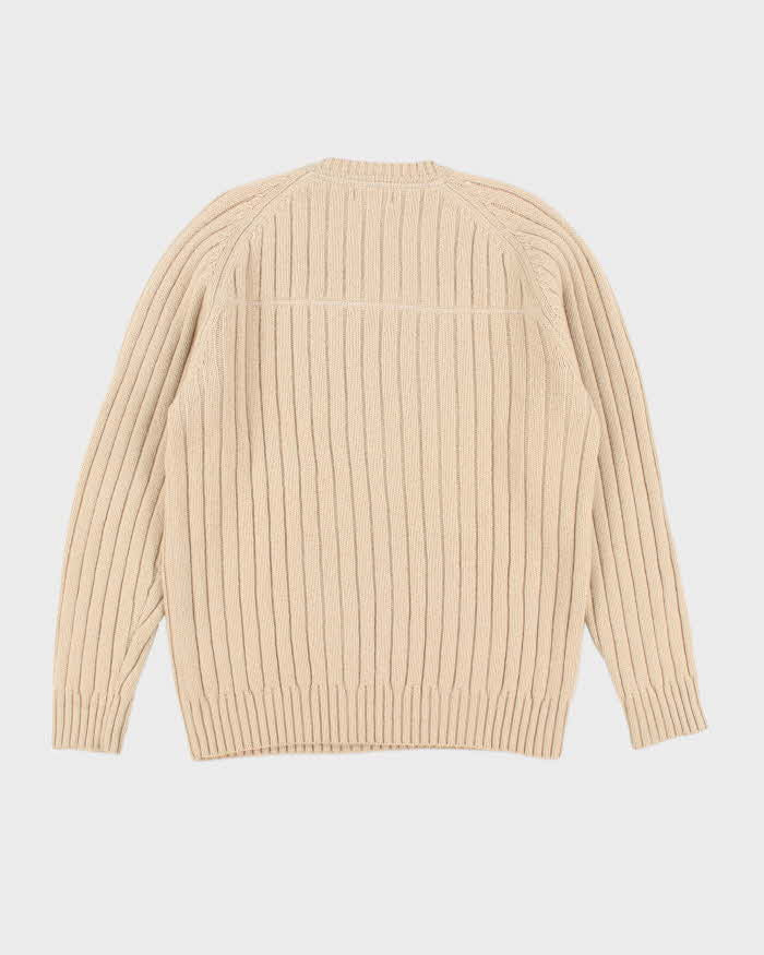 Vintage 90's Giordano Pure Wool V-Neck Chunky Knit - L