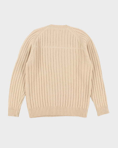 Vintage 90's Giordano Pure Wool V-Neck Chunky Knit - L
