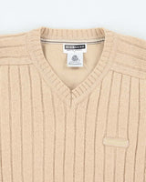 Vintage 90's Giordano Pure Wool V-Neck Chunky Knit - L