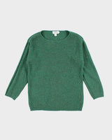 Vintage SJS Green Wool Jumper  - M