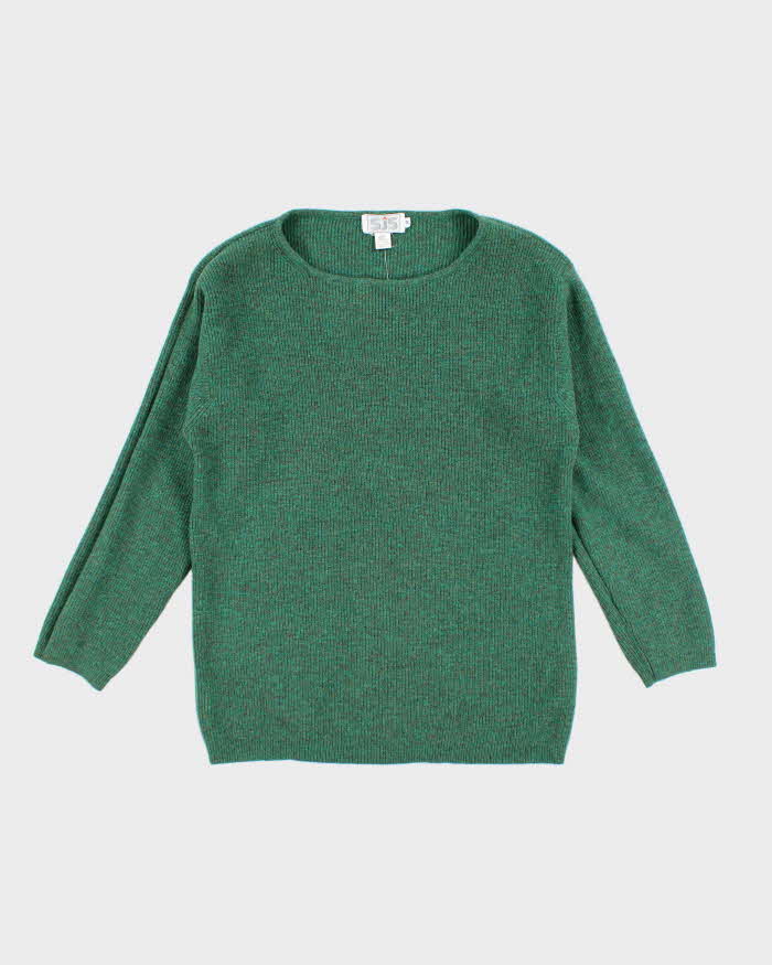 Vintage SJS Green Wool Jumper  - M