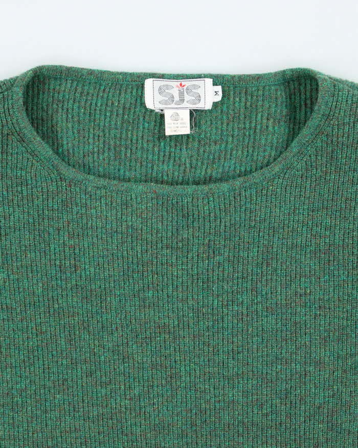 Vintage SJS Green Wool Jumper  - M