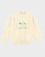 Vintage Quills Aran Knit Wool Jumper - XXL