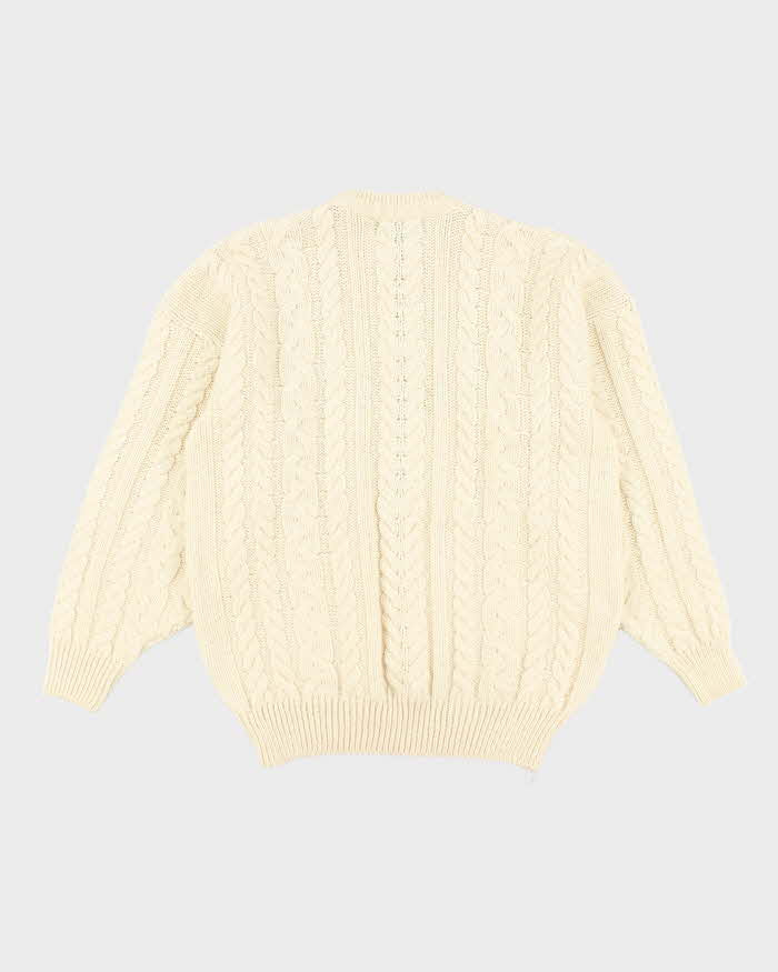 Vintage Quills Aran Knit Wool Jumper - XXL