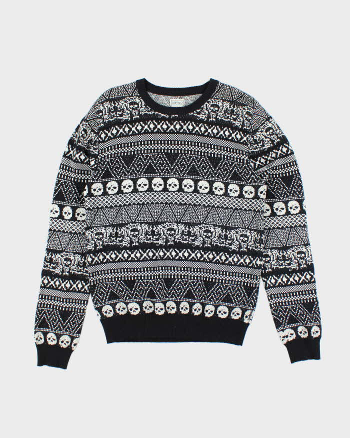 Vintage Y2k 00s Buffalo Wool Blend Skull Jumper - M