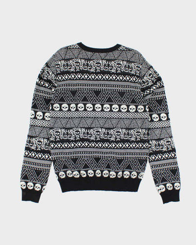Vintage Y2k 00s Buffalo Wool Blend Skull Jumper - M