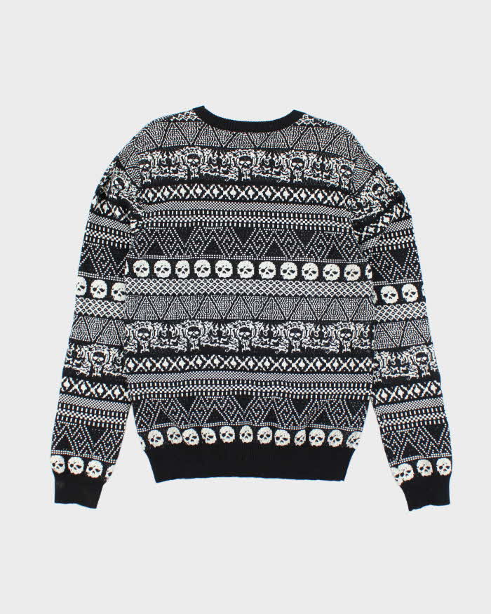 Vintage Y2k 00s Buffalo Wool Blend Skull Jumper - M