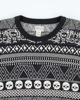Vintage Y2k 00s Buffalo Wool Blend Skull Jumper - M