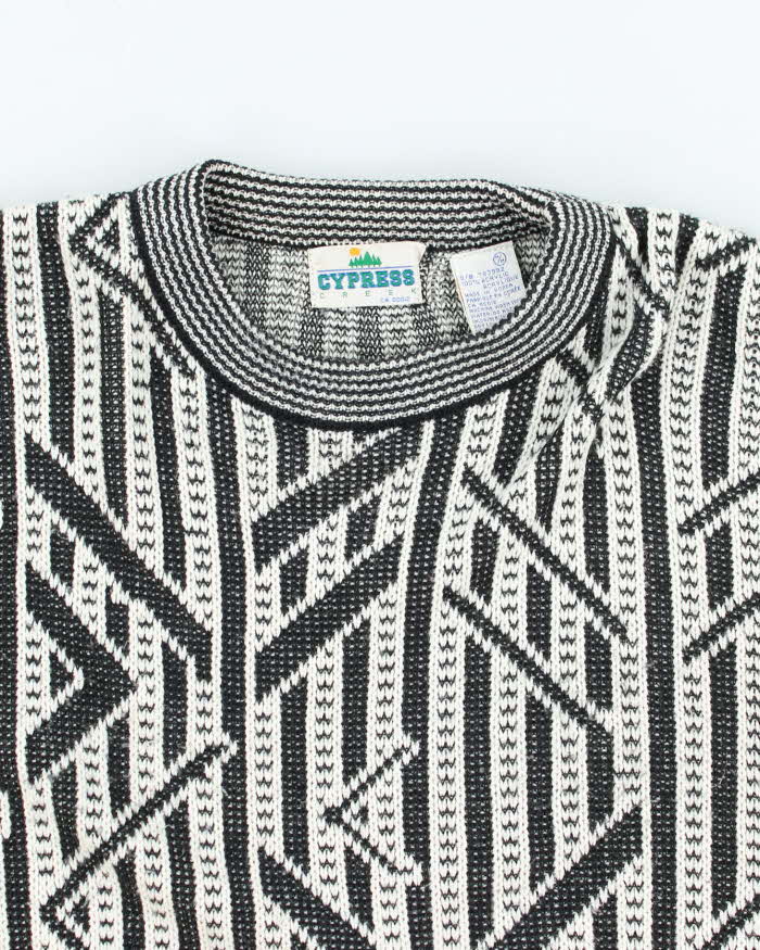 Vintage Cypress Pattern Knit Jumper - M