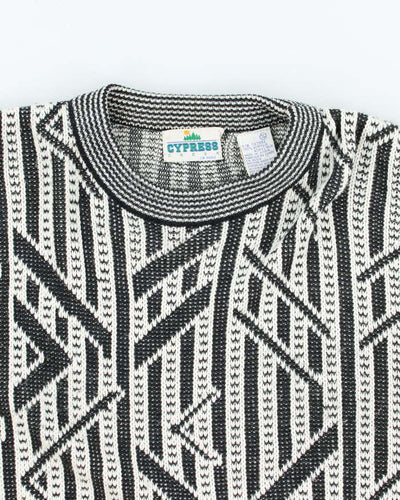 Vintage Cypress Pattern Knit Jumper - M