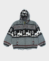 Vintage Ruminahui Wool Alpaca Zip-Up Knit Jumper - S