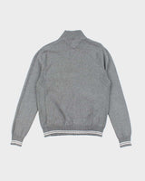 Vintage 2000's Tommy Hilfiger Embroidered Zip Up Chunky Knit Jumper - S