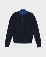 Vintage Hugo Boss Quarter Zip Chunky Knit Jumper - S