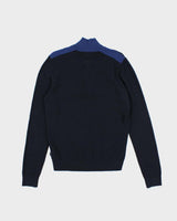 Vintage Hugo Boss Quarter Zip Chunky Knit Jumper - S
