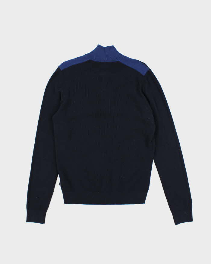 Vintage Hugo Boss Quarter Zip Chunky Knit Jumper - S