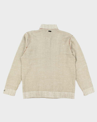 Vintage 2000's Point Zero Quarter Zip Chunky Knit Jumper - M