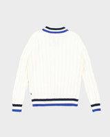 Vintage Nautica V-Neck Cable Knit Jumper - S