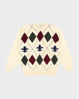 Vintage 80's Kingsley Pringle Patterned Chunky Knit Jumper - M
