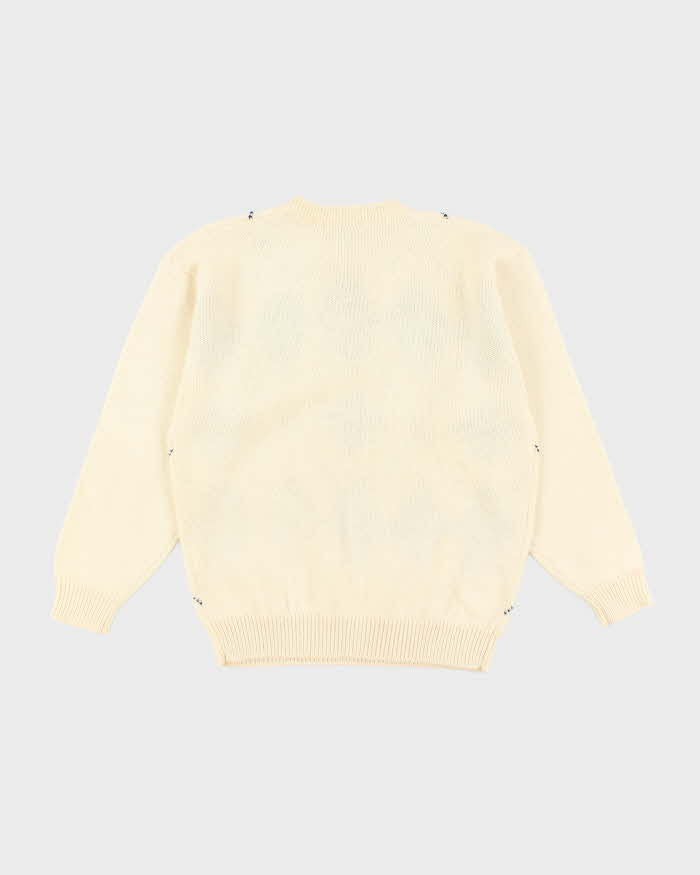 Vintage 80's Kingsley Pringle Patterned Chunky Knit Jumper - M