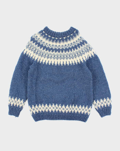 Vintage Handmade Wool Fair Isle Knit Jumper - L