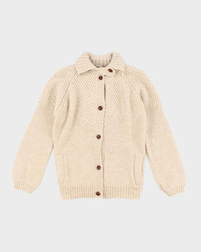 Vintage Spanner Wool Collared Cardigan - S