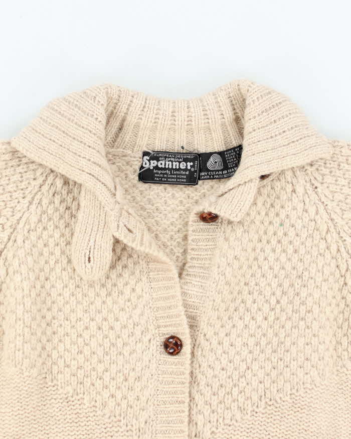 Vintage Spanner Wool Collared Cardigan - S