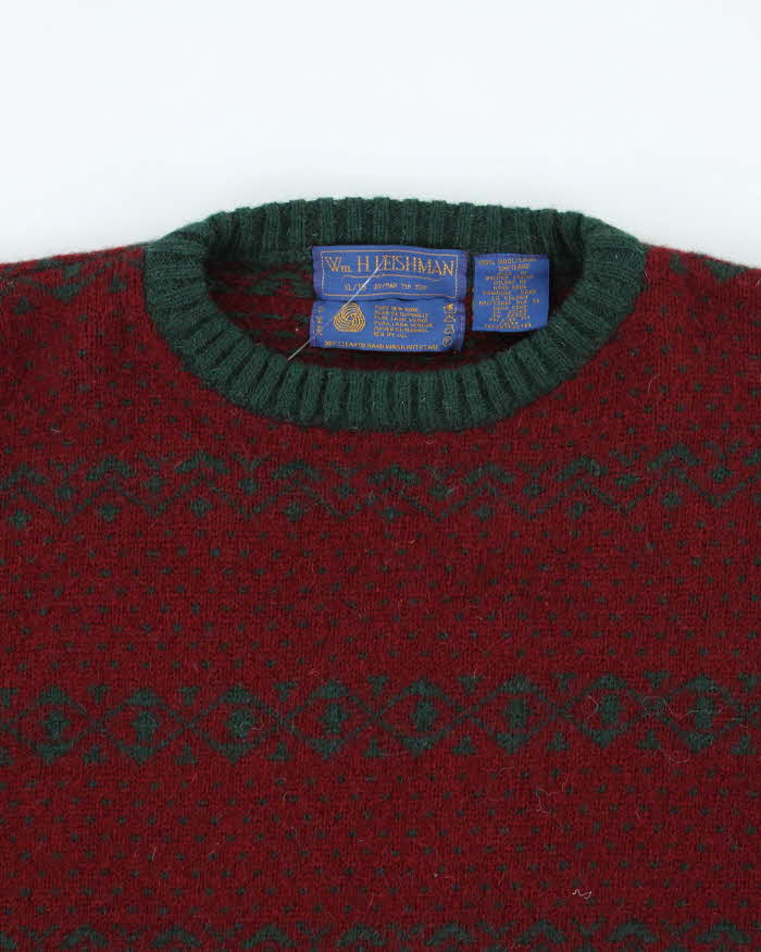 Vintage H Leishman Wool Chunky Wool Jumper - XL