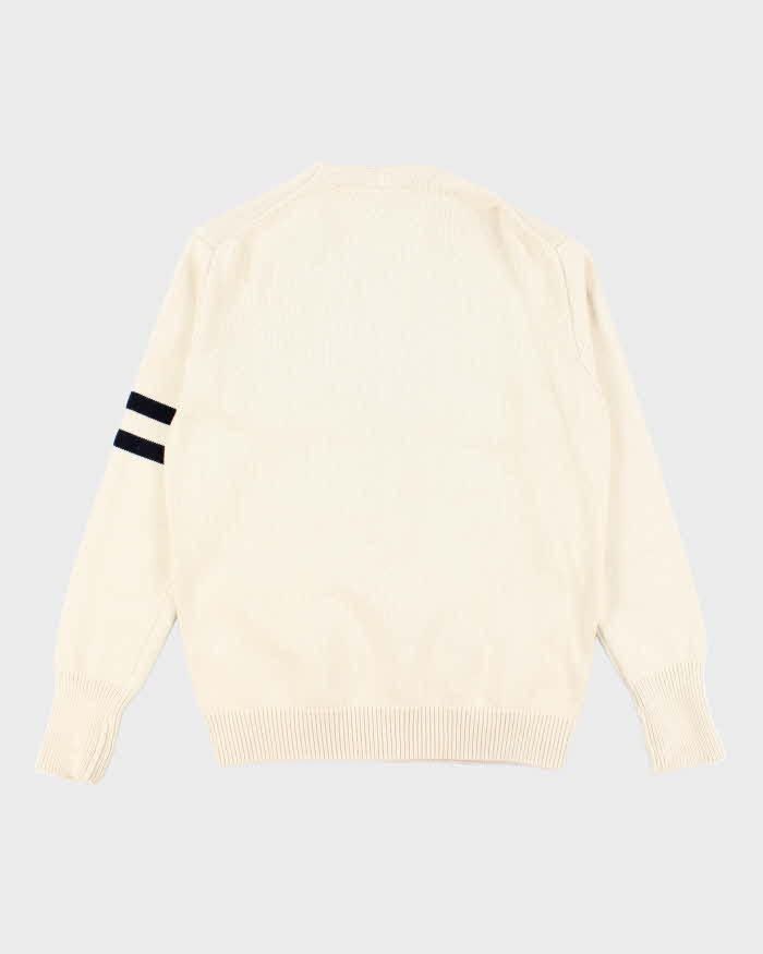 Vintage Lacoste Varsity Cotton &amp; Wool Blend Cardigan - L