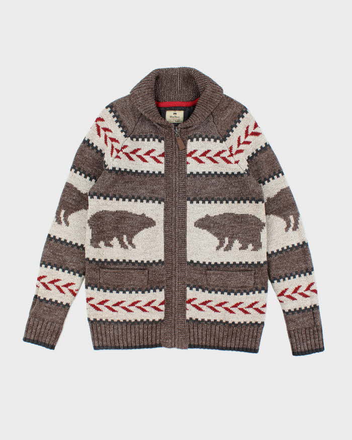 Vintage Wind River Knit Zip-Up Cardigan - S