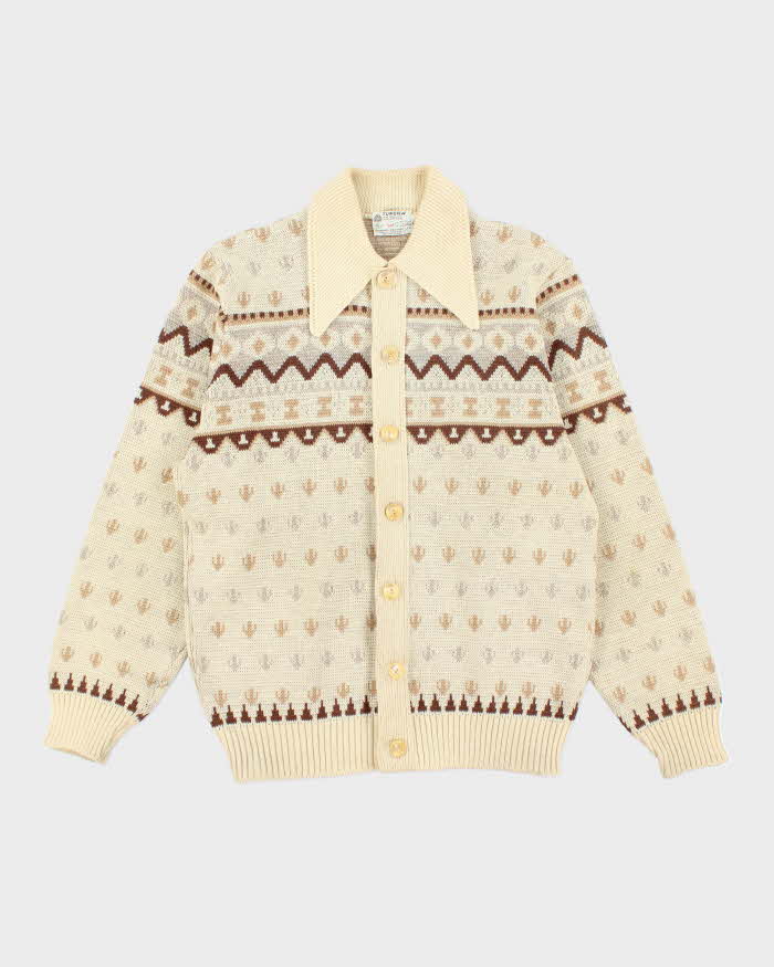 Vintage 70s Tundra Wool Cardigan - L