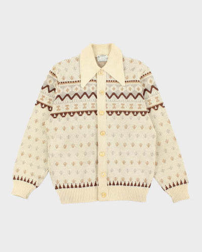 Vintage 70s Tundra Wool Cardigan - L