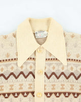 Vintage 70s Tundra Wool Cardigan - L