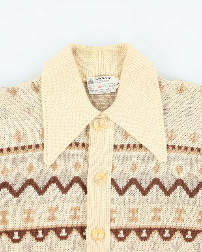 Vintage 70s Tundra Wool Cardigan - L