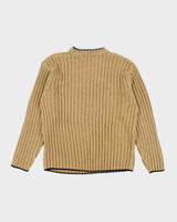 Vintage Y2k 00s Point Zero Brown Knit Oversized Jumper - M