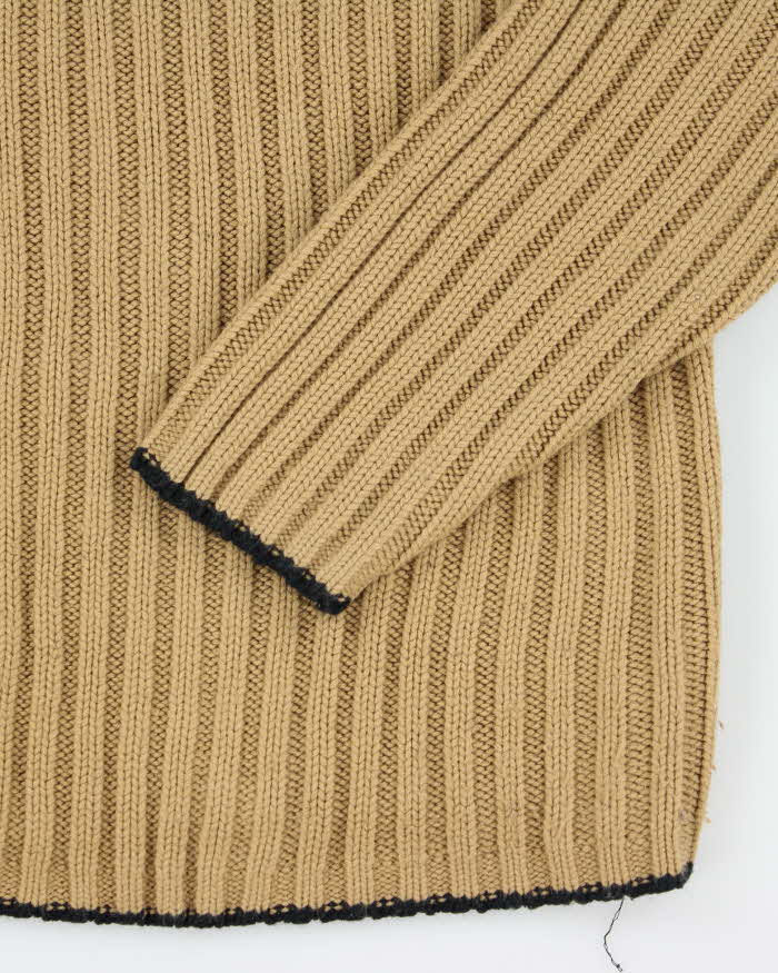 Vintage Y2k 00s Point Zero Brown Knit Oversized Jumper - M