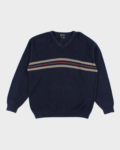 Vintage Eddie Bauer V-Neck Oversized Jumper - L