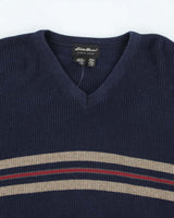 Vintage Eddie Bauer V-Neck Oversized Jumper - L