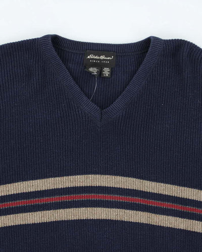 Vintage Eddie Bauer V-Neck Oversized Jumper - L