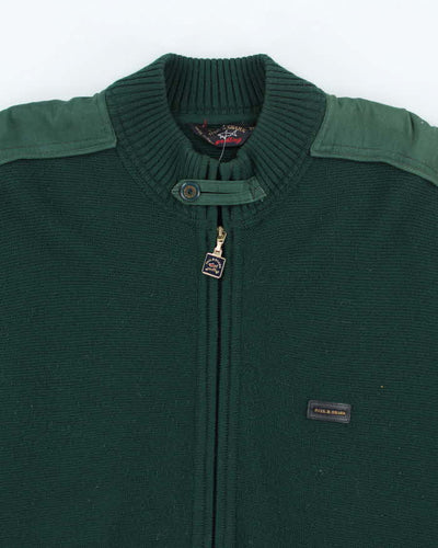 Vintage Paul & Shark Green Wool Blend Jumper - XL